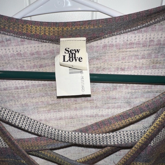Sew In Love Multicolor Striped Long Sleeve Top - Picture 2 of 2